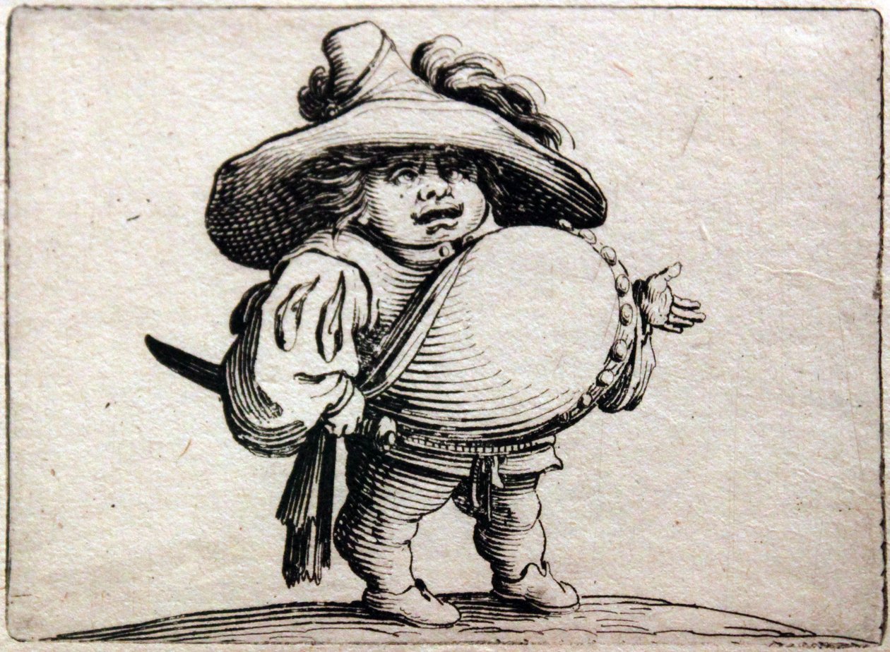 Různé figury Gobbi od Jacques Callot