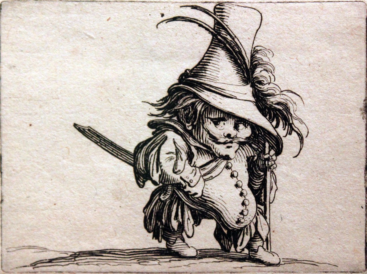 Různé figury Gobbi od Jacques Callot