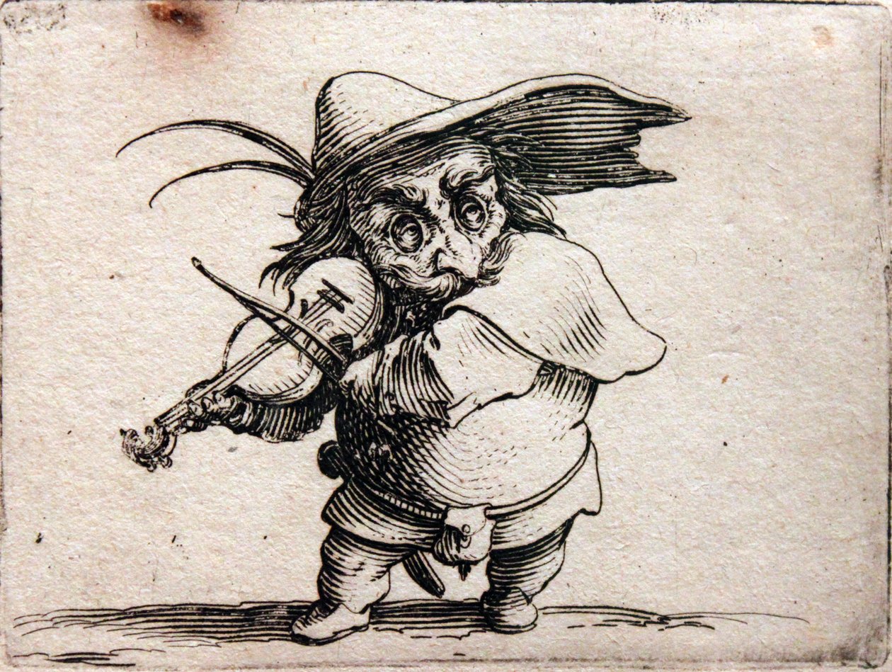 Různé figury Gobbi od Jacques Callot