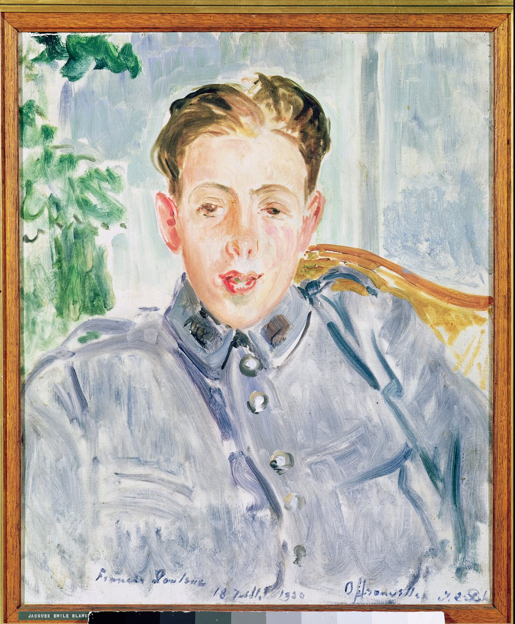Portrét Francise Poulenca (1899-1963) 1920 od Jacques Emile Blanche