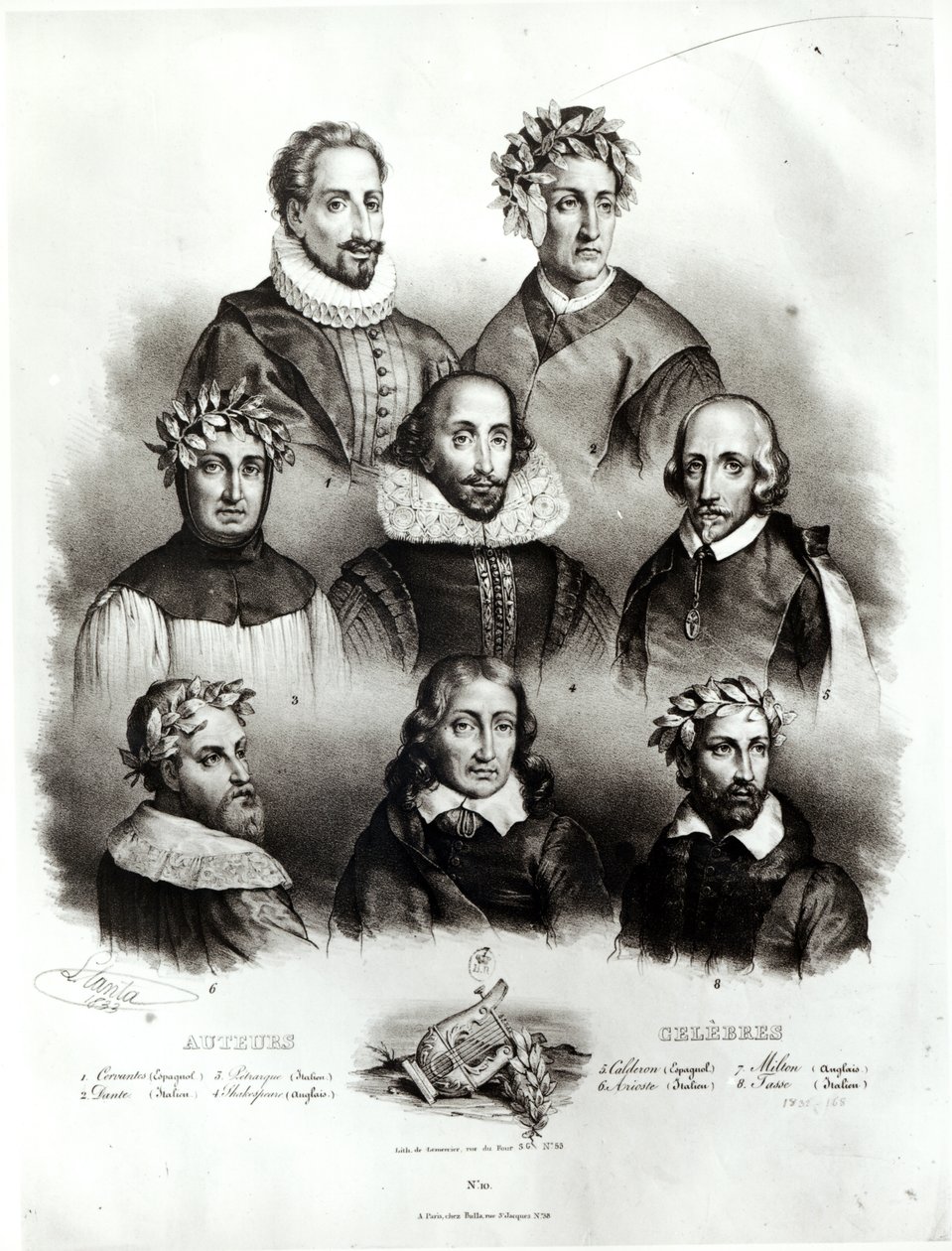Slavní autoři, 1833 od Jacques Francois Gauderique Llanta