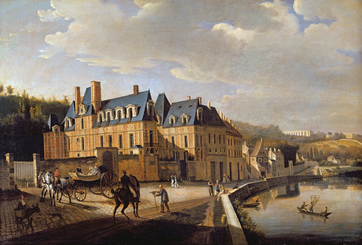 Chateau de la Chaussee poblíž Bougival, 1822 od Jacques Francois Joseph Swebach