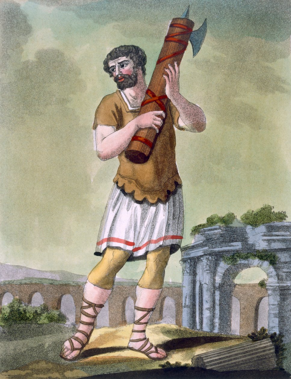 Liktor, nositel fasces, ilustrace z 