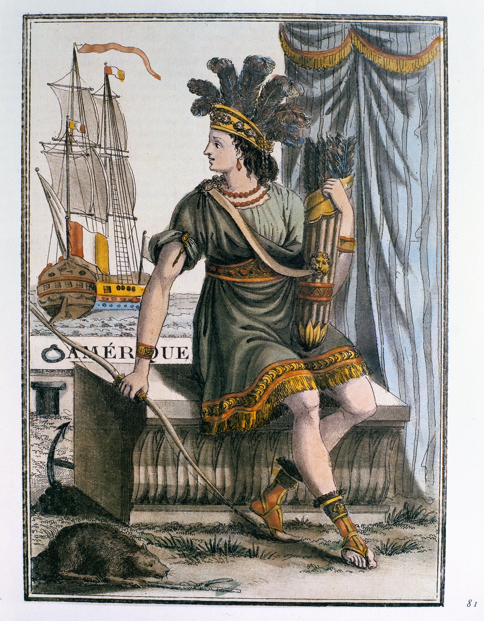 Alegorie Ameriky, frontispis 