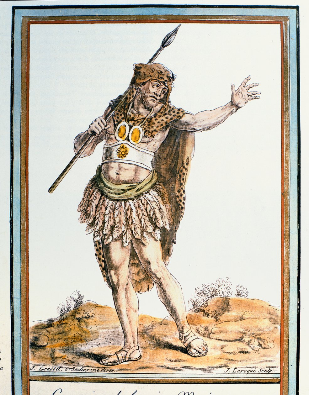 Warrior of Ancient Mexico, ilustrace z 
