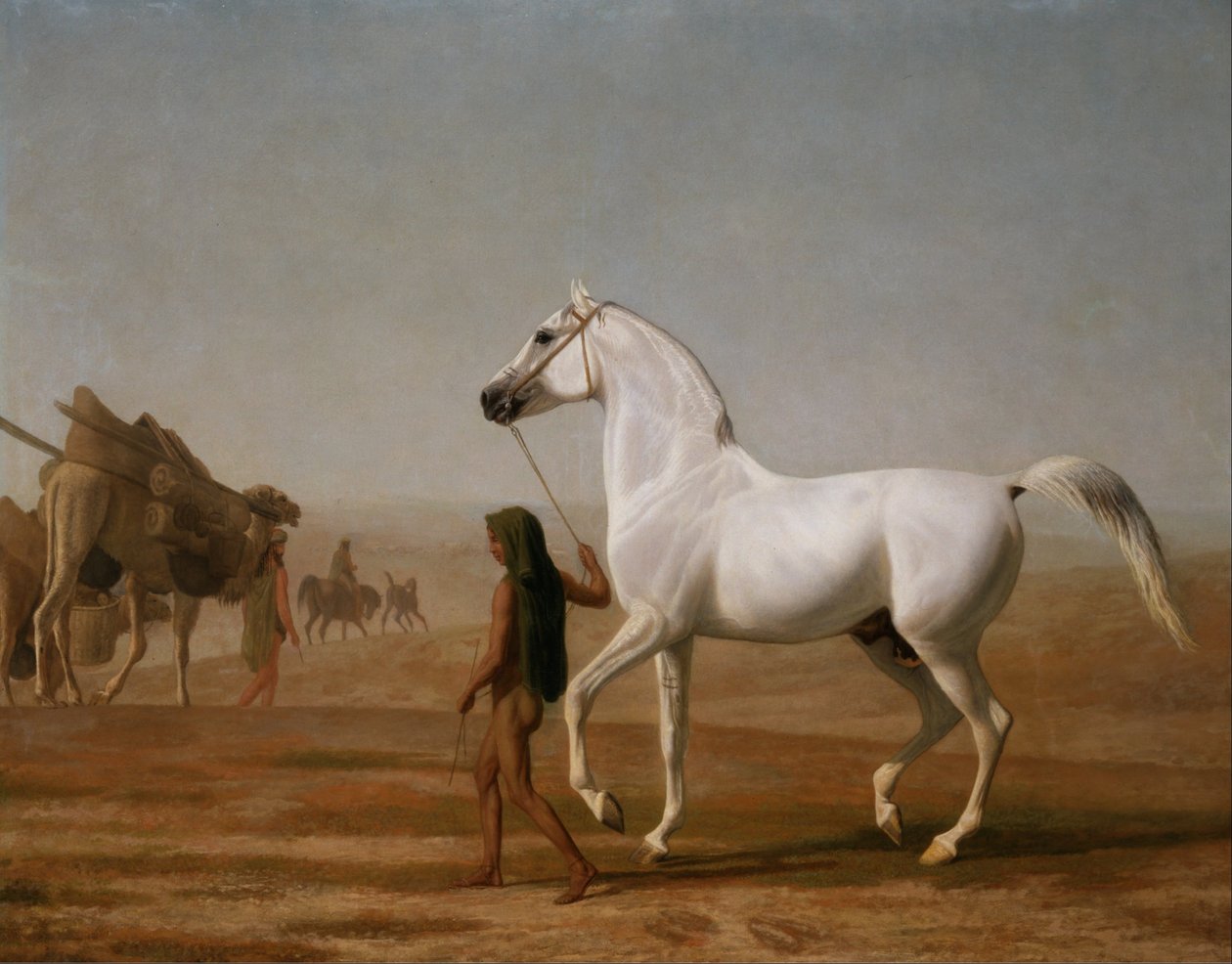 Wellesley Grey Arabian vedl pouští od Jacques Laurent Agasse