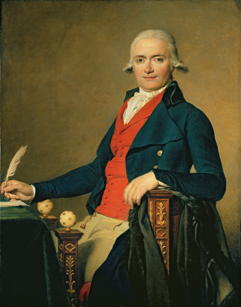 Gaspard Meyer (1749-98) aneb Muž v červené vestě, 1795 od Jacques Louis David