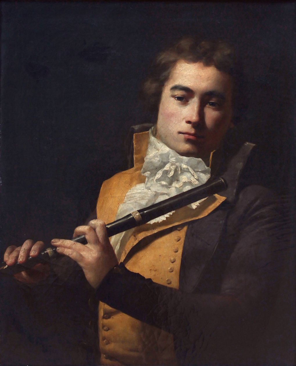 Portrét flétnisty Françoise Devienna od Jacques Louis David