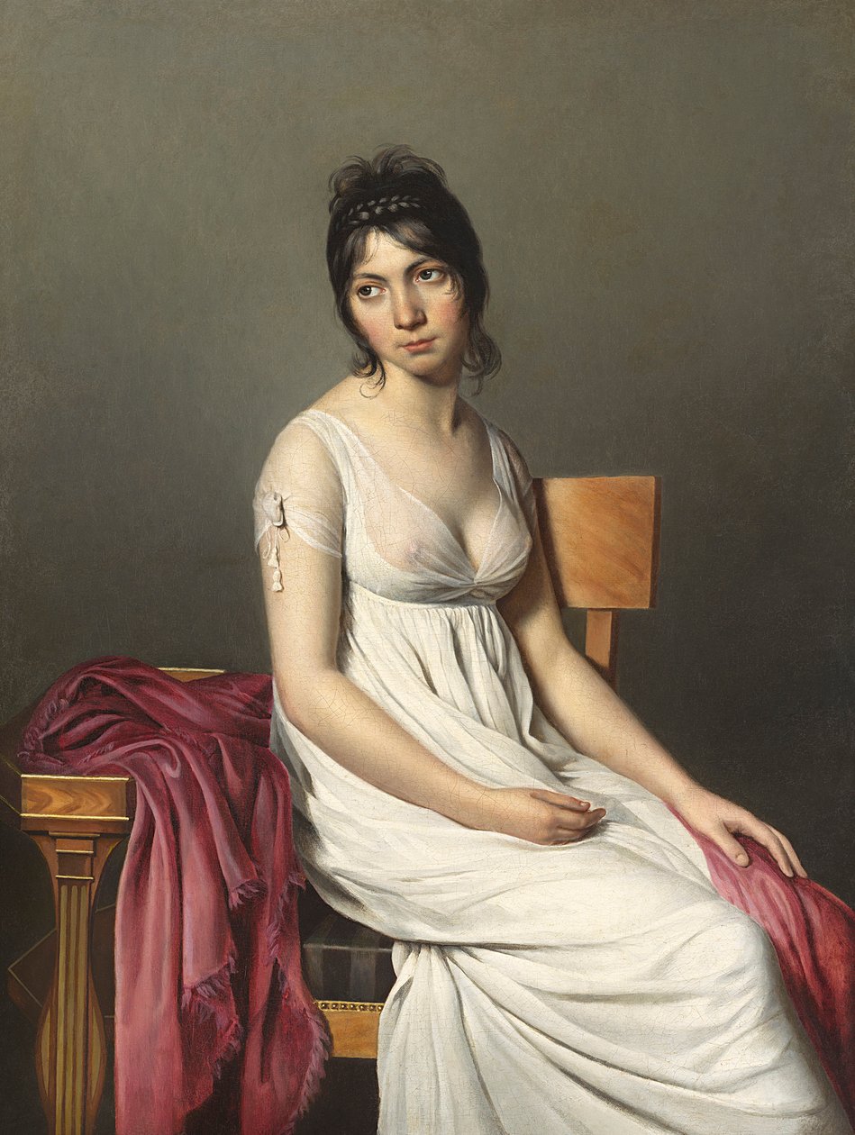 Portrét mladé ženy v bílém, c. 1798 od Jacques Louis David