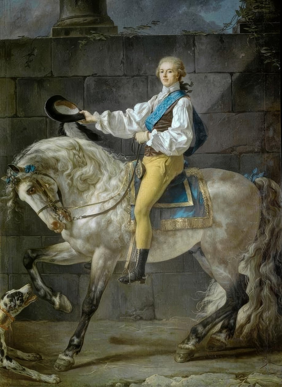 Reiterbildnis des Grafen Stanislaw Kostka Potocki od Jacques Louis David