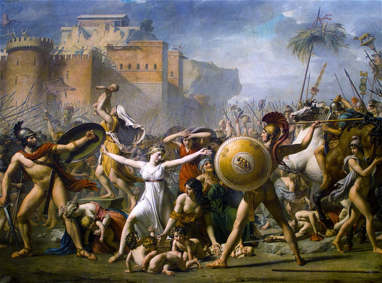 Zásah Sabinek od Jacques Louis David
