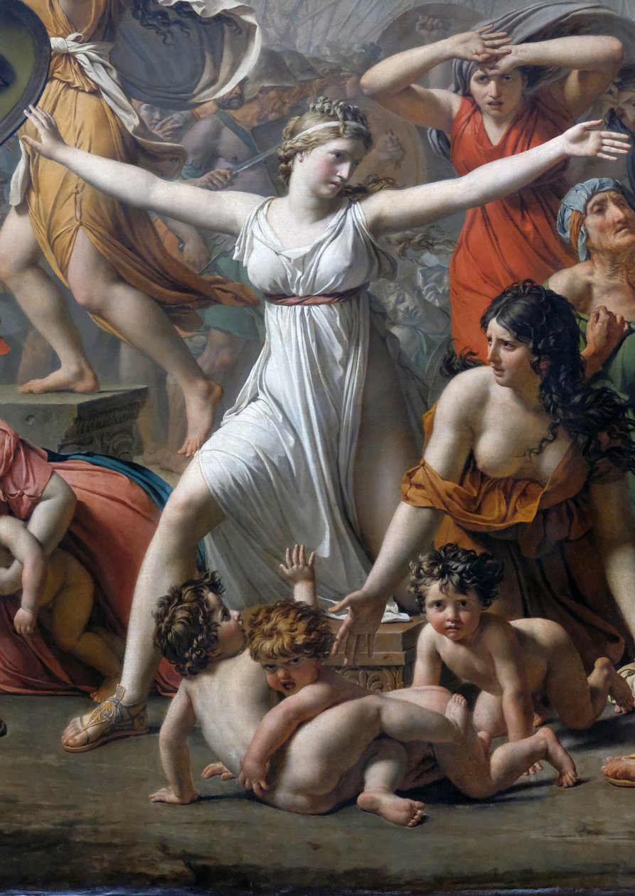 Intervence sabinských žen od Jacques Louis David