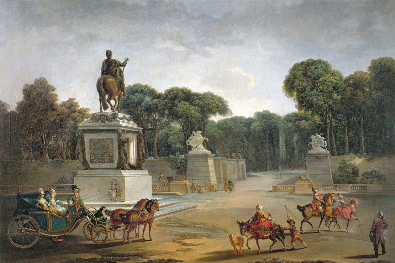 Vchod do Tuileries z Place Louis XV v Paříži, c.1775 od Jacques Philippe Joseph de Saint Quentin