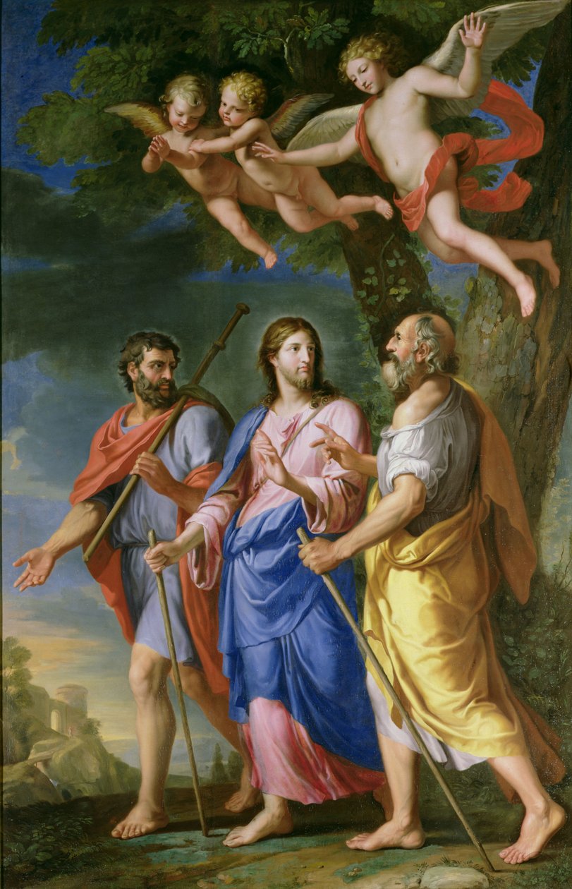 Kristus na cestě do Emauz od Jacques Stella
