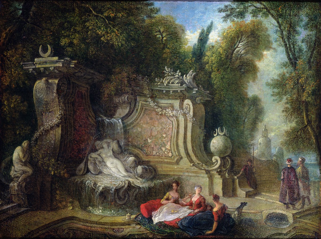 Orientální zahrada od Jacques de Lajoüe