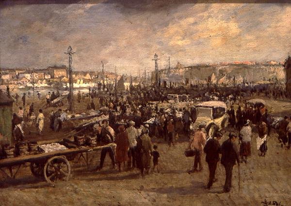 Výprodej ryb (olej na plátně) od Jacques Emile Blanche