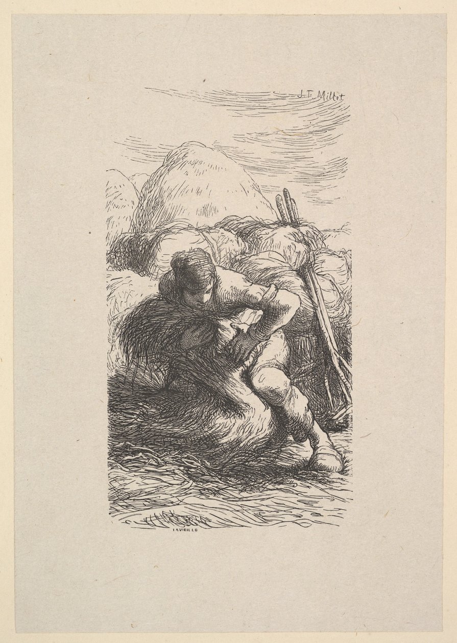 The Sheaf Binder, 1853. od Jacques Adrien Lavieille