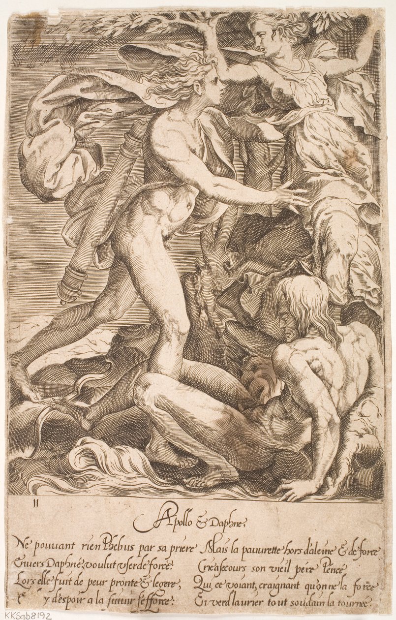 Apollo a Daphne od Jacques Androuet Ducerceau d.Æ.