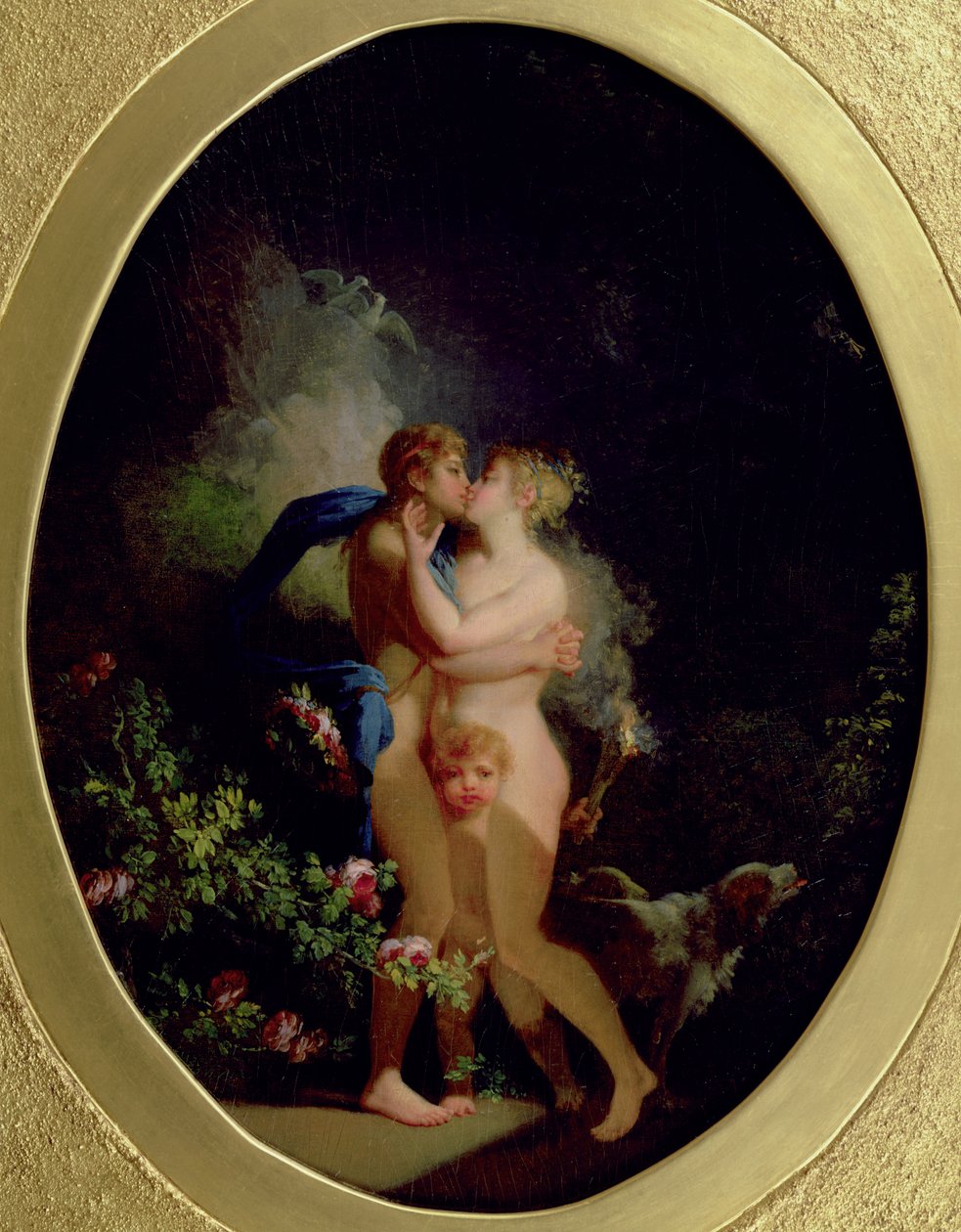 Venuše a Adonis (olej) od Jacques Antoine (circle of) Vallin