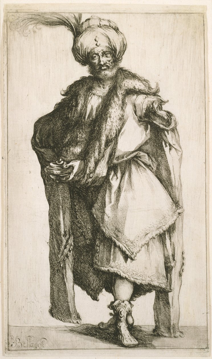 Caspar, c.1610 (lept) od Jacques Bellange