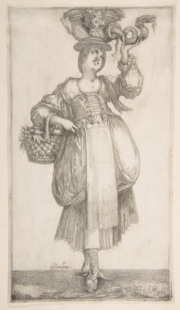 Hortulana, ze série Hortulanae, 1611. od Jacques Bellange