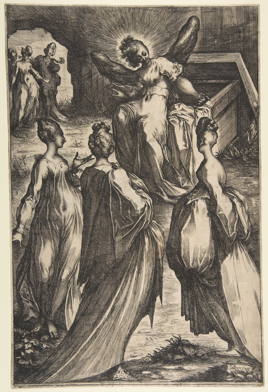 Tři Marie u hrobu. od Jacques Bellange