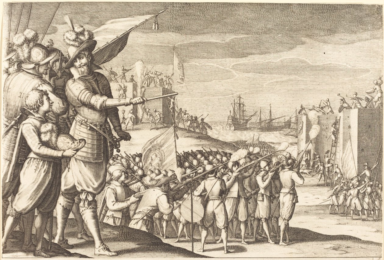 Útok na dvě pevnosti od Jacques Callot