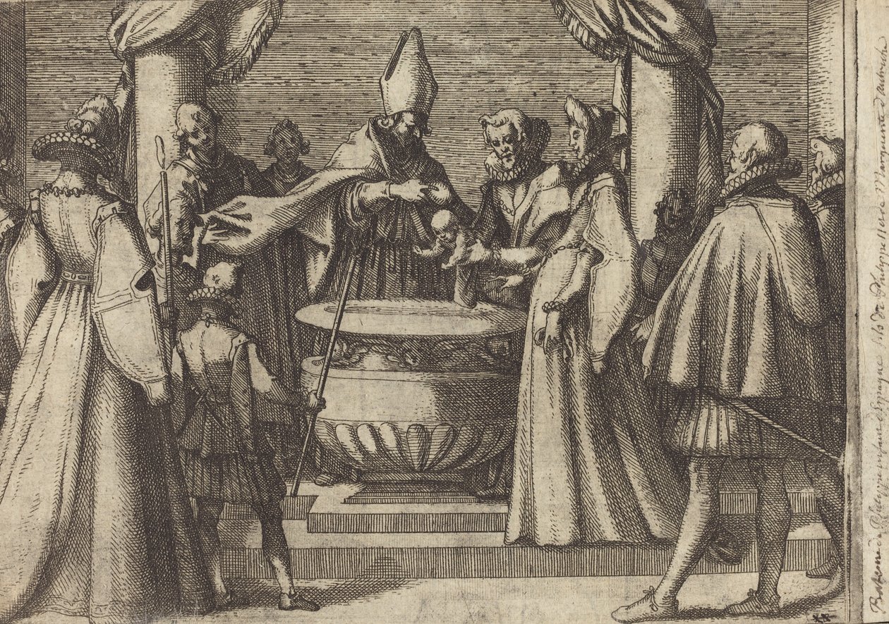 Křest španělského prince [verso] od Jacques Callot