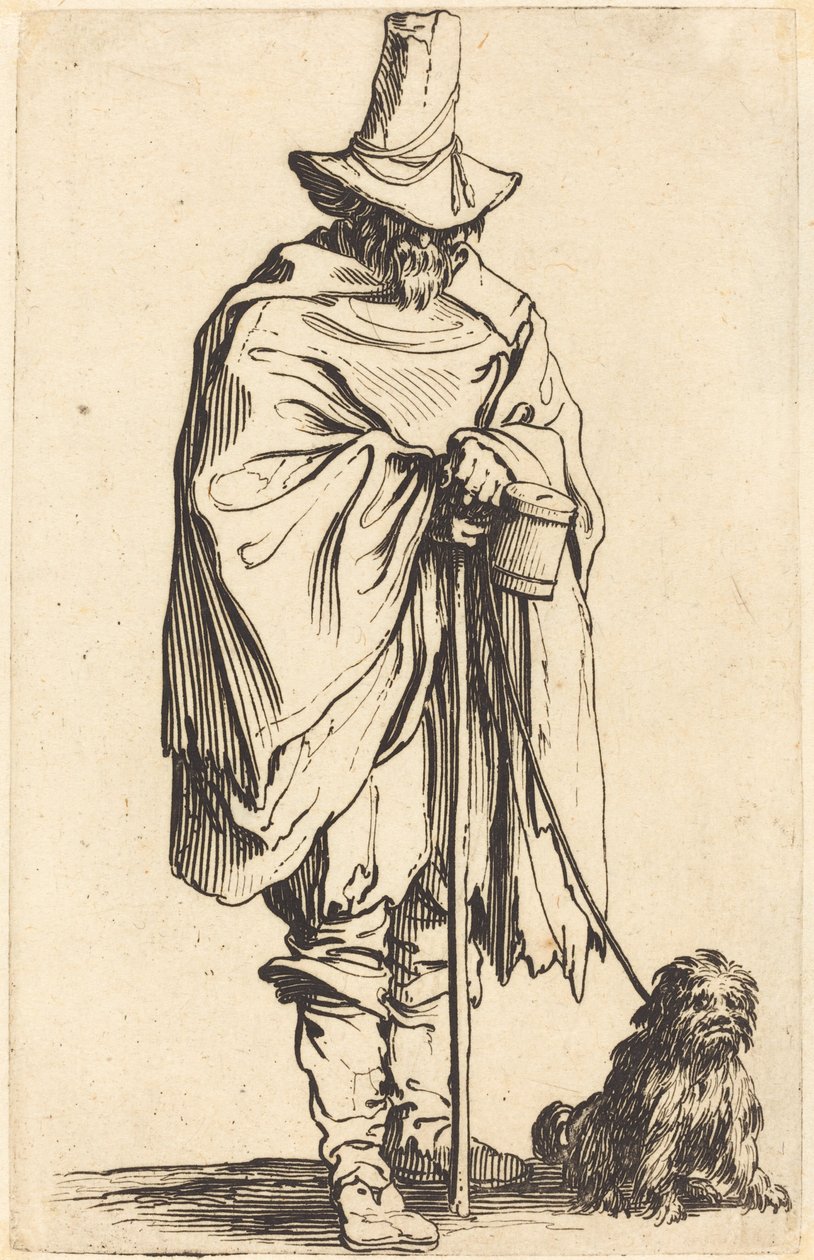 Žebrák se psem, c. 1622. od Jacques Callot
