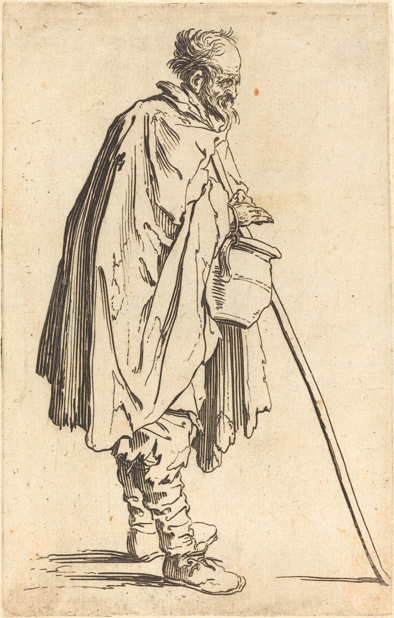 Žebrák s hrncem od Jacques Callot