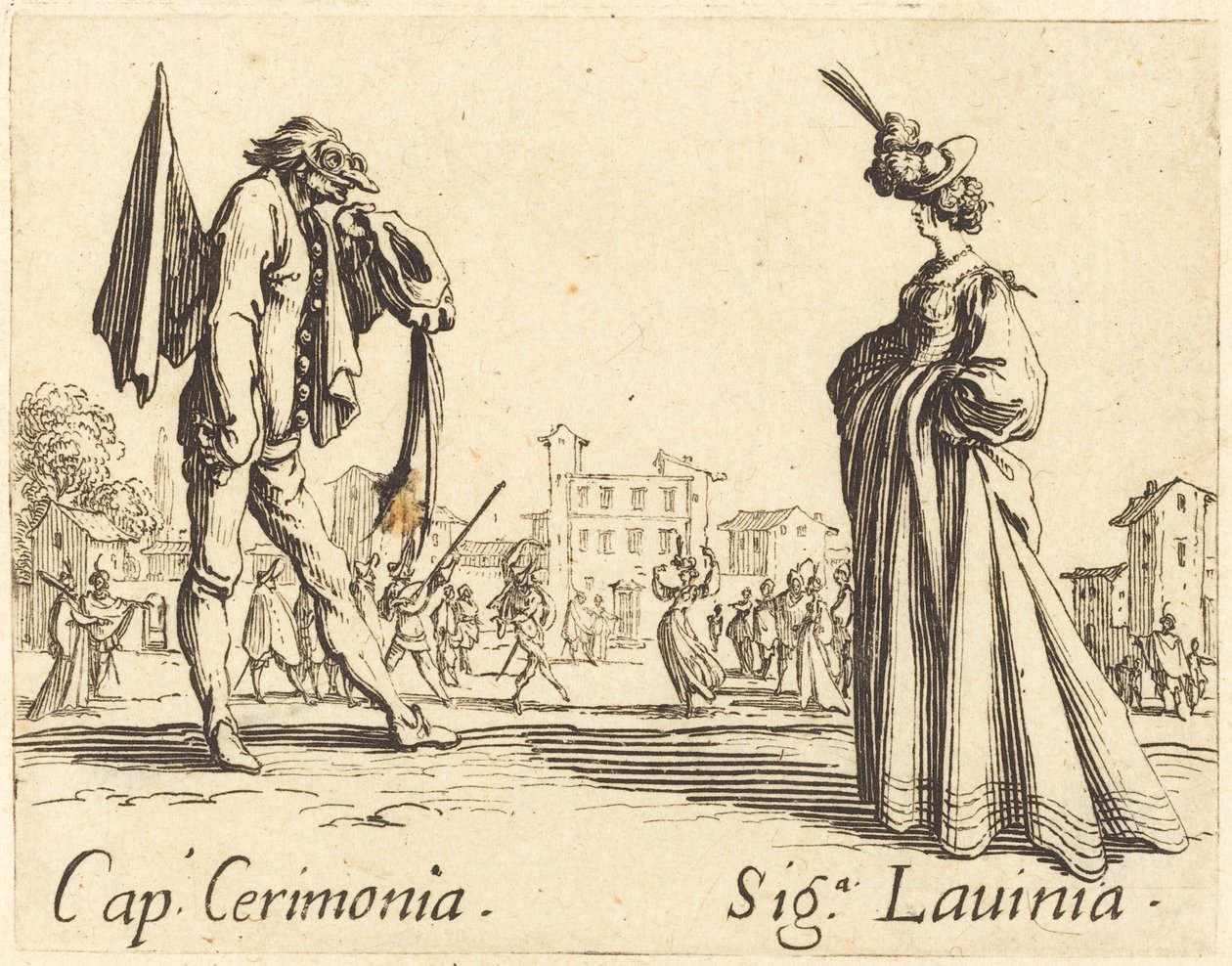 Víčko. Cerimonia a Siga. Lavinia, c. 1622. od Jacques Callot