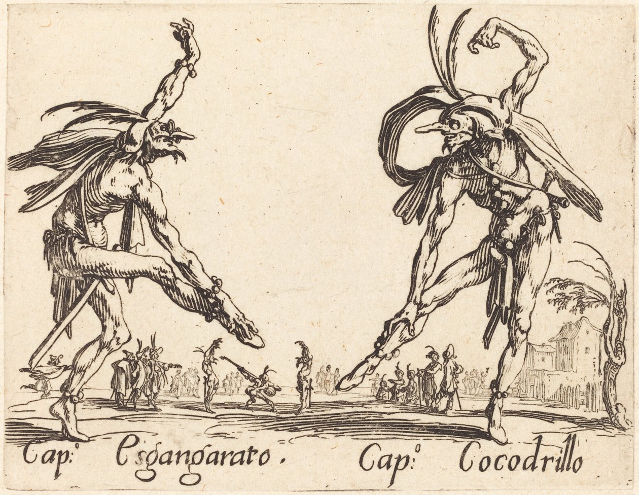 kap. Esgangarato a Cap. Krokodýl, c. 1622. od Jacques Callot