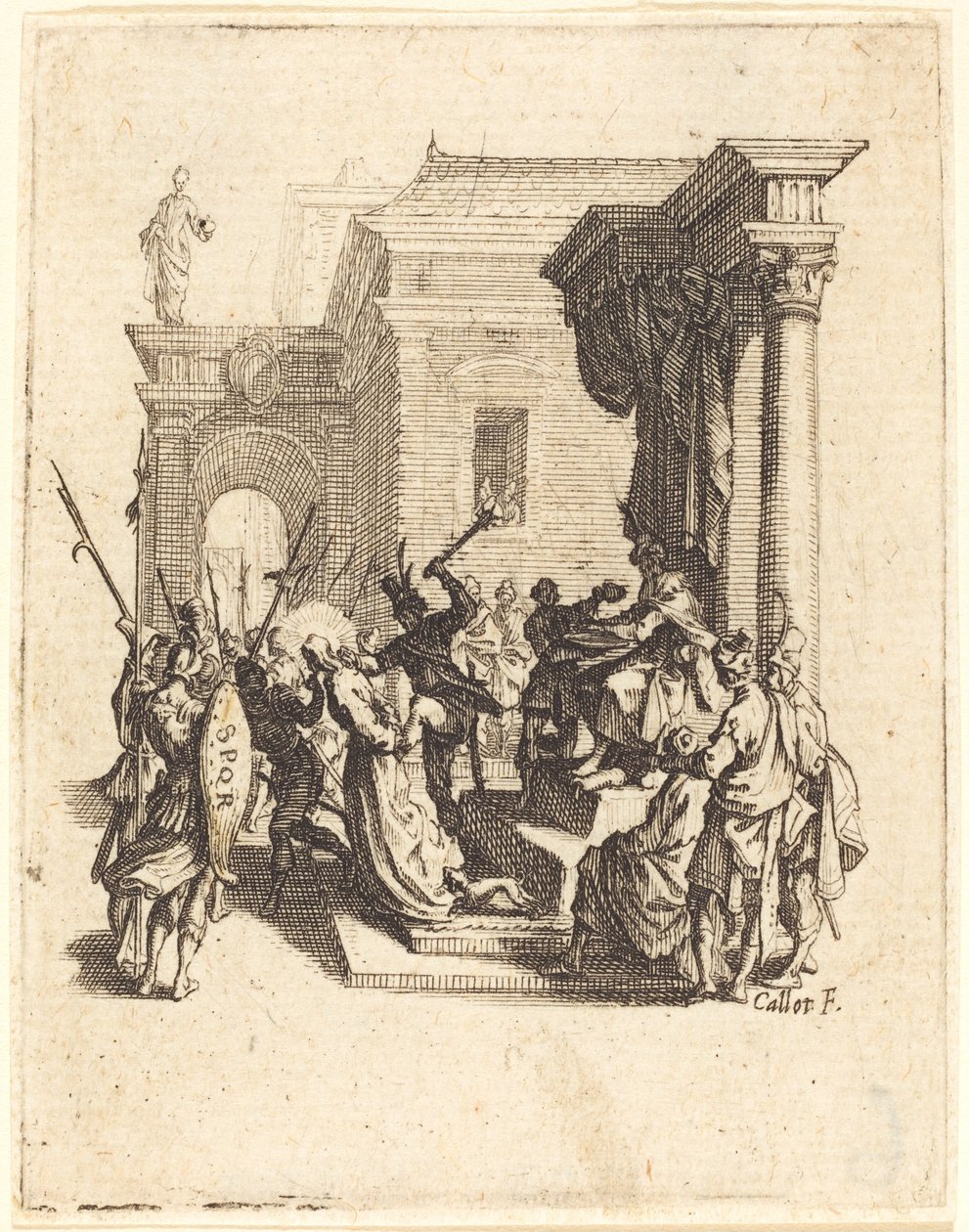 Kristus odsouzený k smrti Pilátem od Jacques Callot