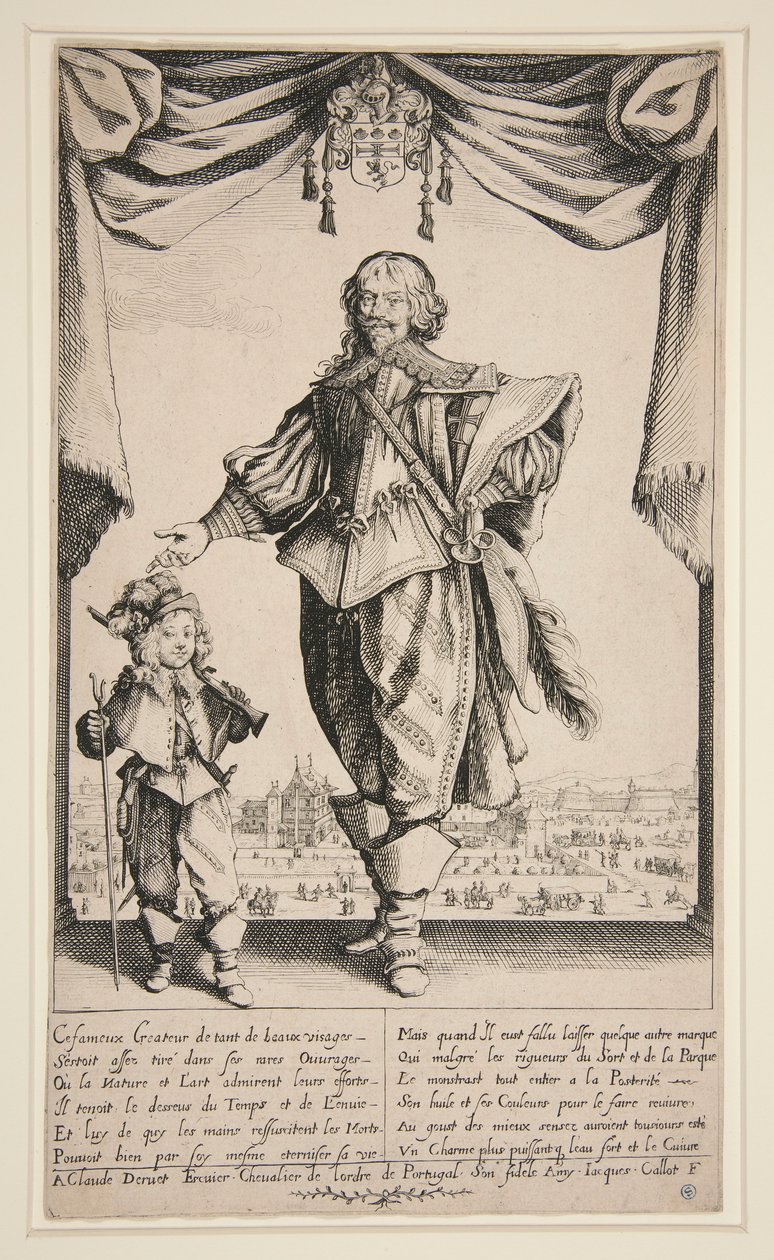 Claude Deruet (Portrét Derueta) od Jacques Callot