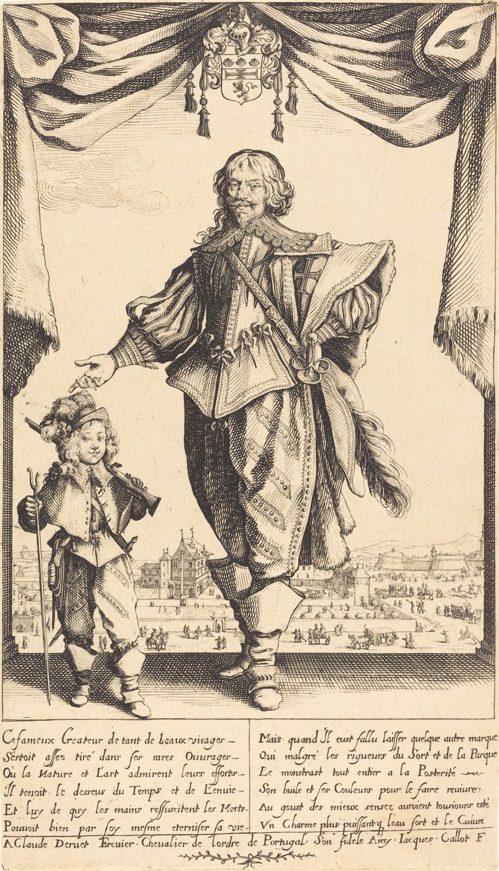 Claude Deruet a jeho syn Jean od Jacques Callot