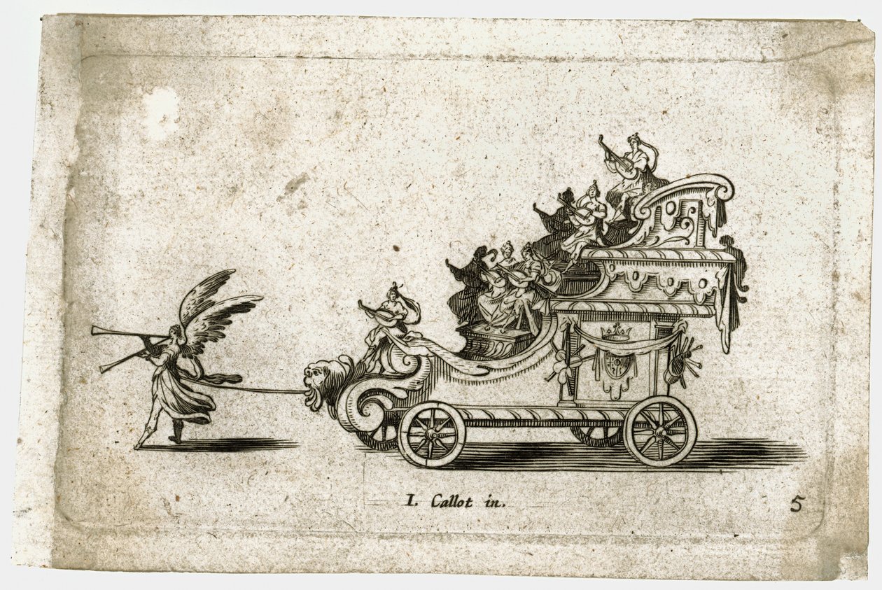 Combat a la barriere: vůz ... (rytina) od Jacques Callot