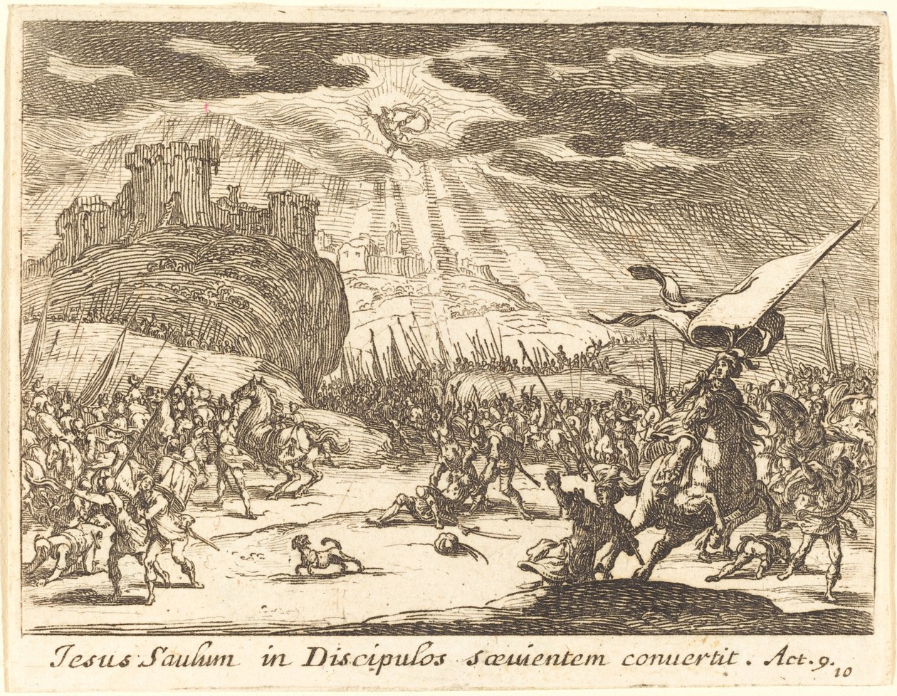 Obrácení Pavla, 1635. od Jacques Callot