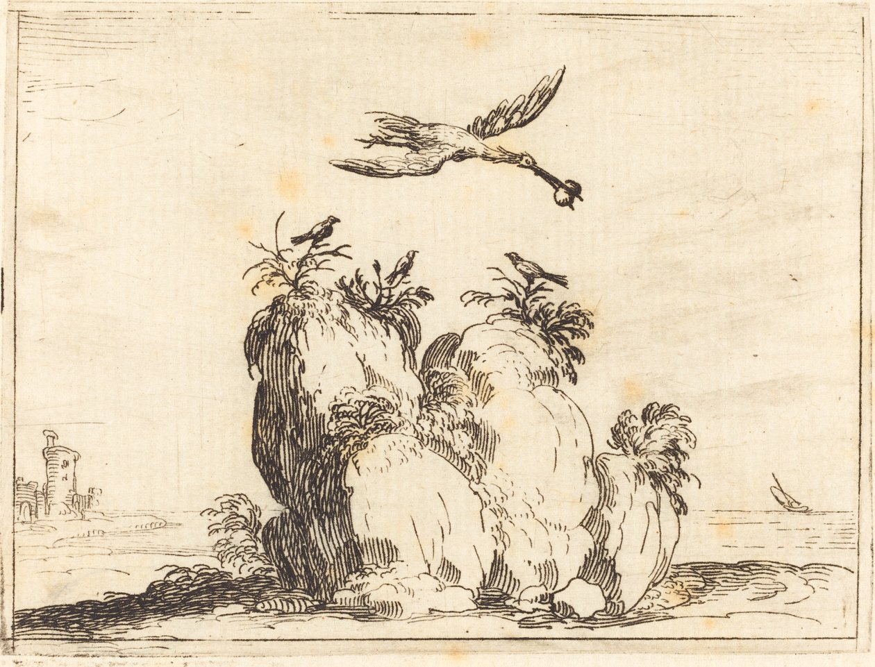 Jeřáb létání od Jacques Callot