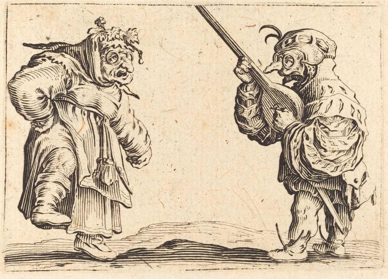 Tanečníci s loutnou od Jacques Callot