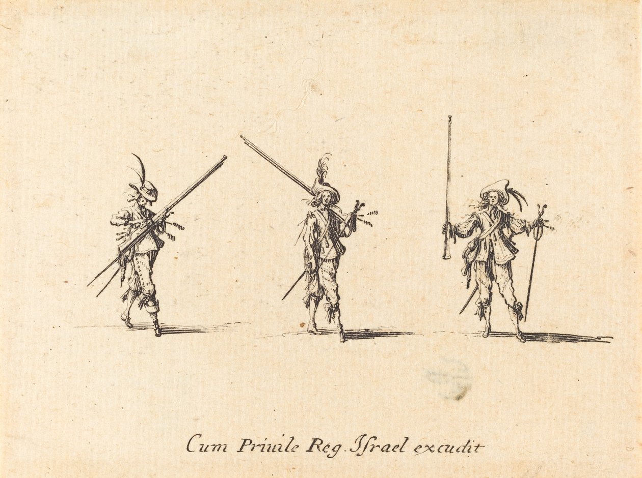 Vrtejte s mušketou od Jacques Callot