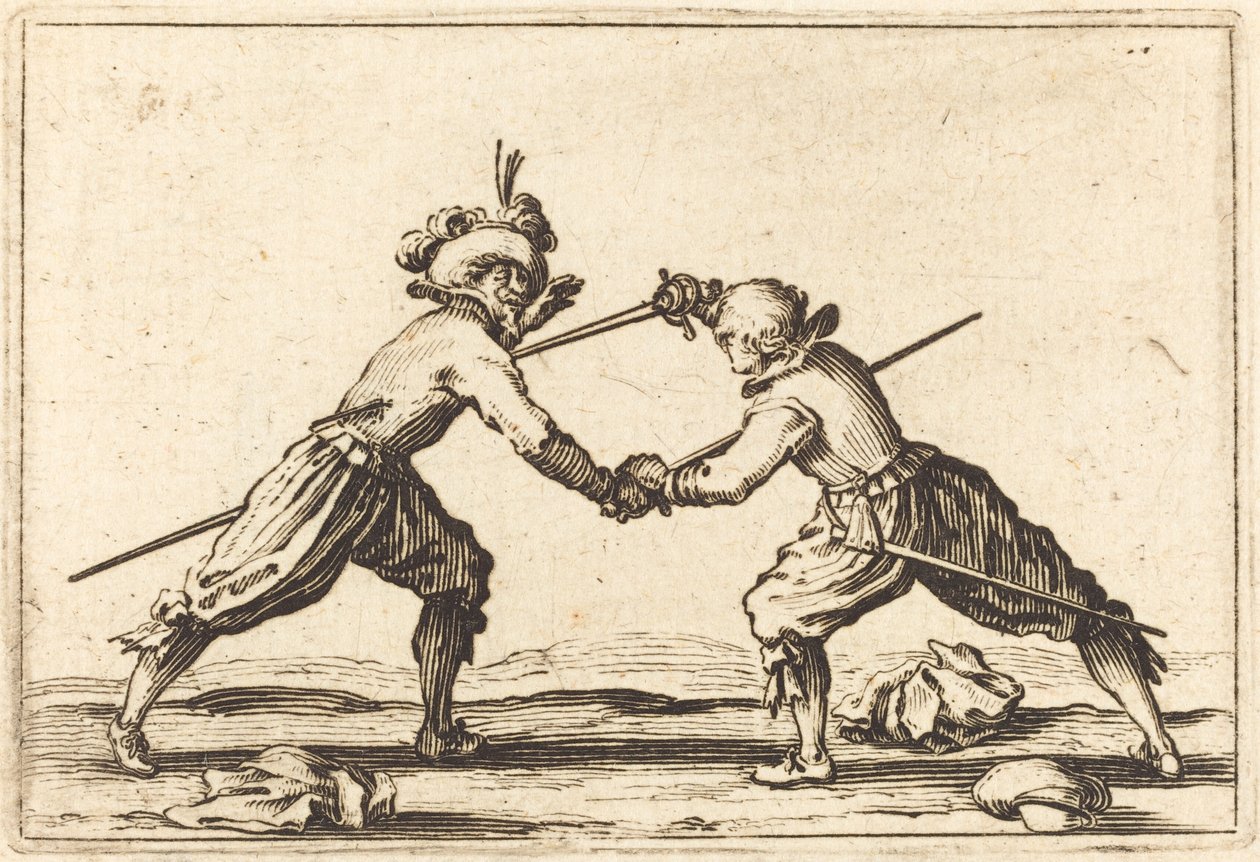 Souboj s meči, c. 1622. od Jacques Callot