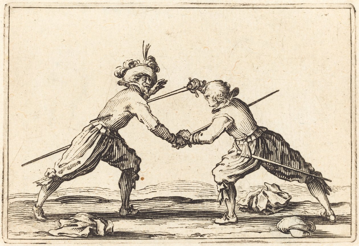 Souboj s meči, c. 1622. od Jacques Callot