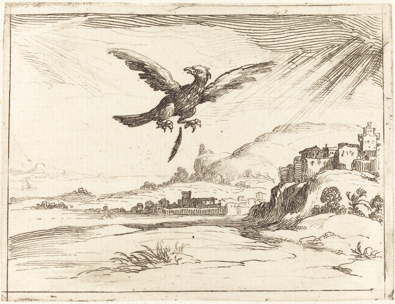 Orel ztrácí staré pírko, 1628. od Jacques Callot