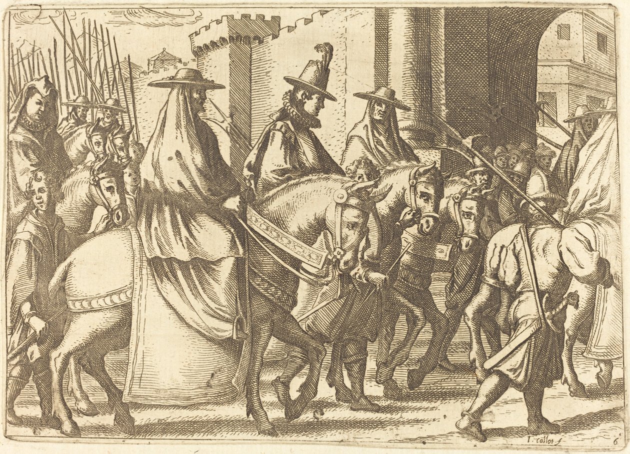 Vstup do města Ferrara od Jacques Callot