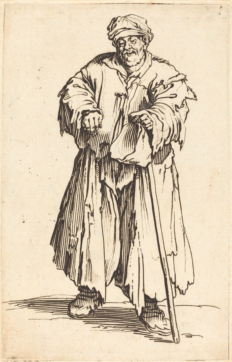 Tlustý žebrák se sklopenýma očima od Jacques Callot