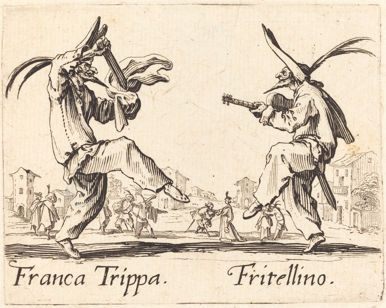 Franca Trippa a Fritellino, c. 1622. od Jacques Callot