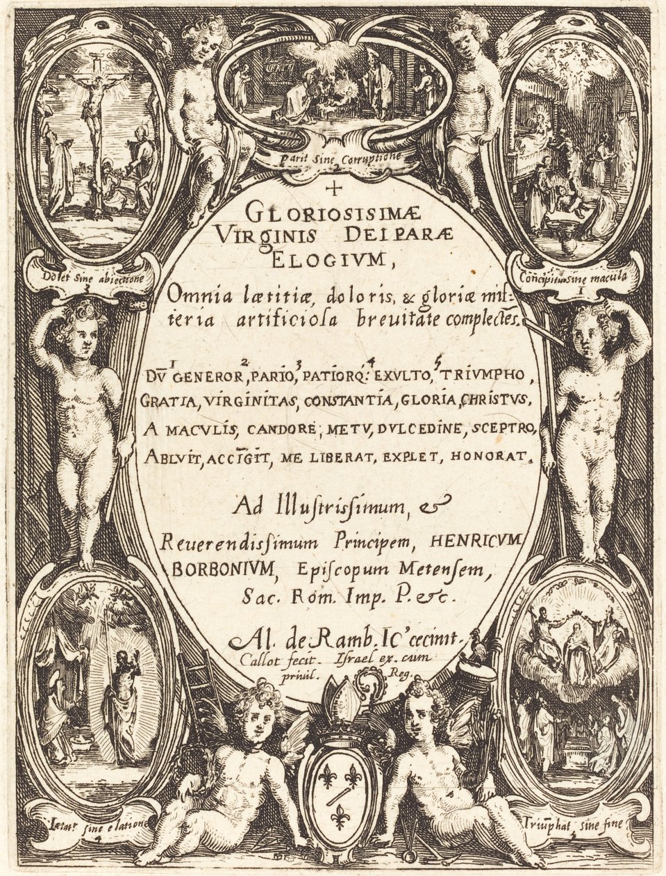 Frontispis pro "Gloriosissimae" od Jacques Callot