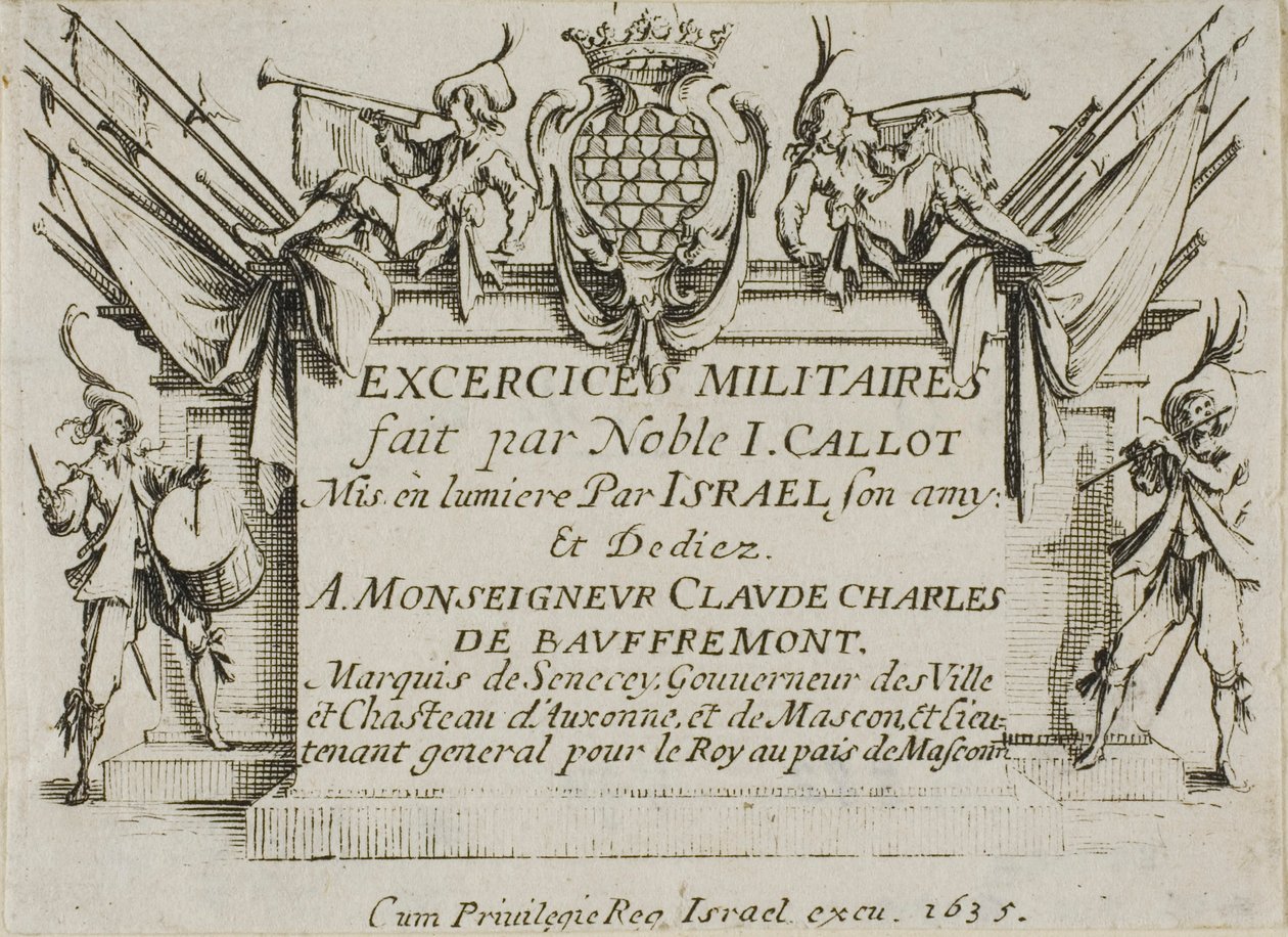 Frontispis, z The Military Exercises od Jacques Callot