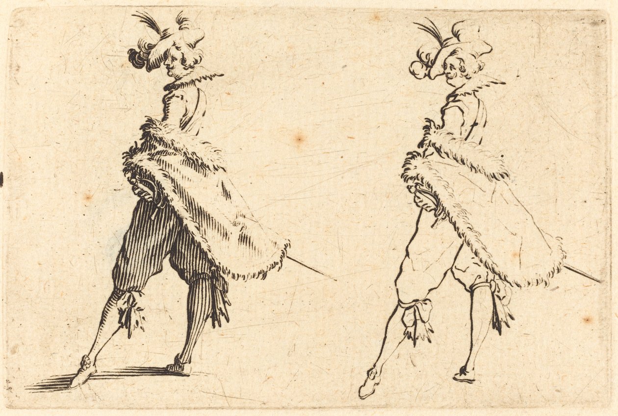 Gentleman Pohled ze strany od Jacques Callot