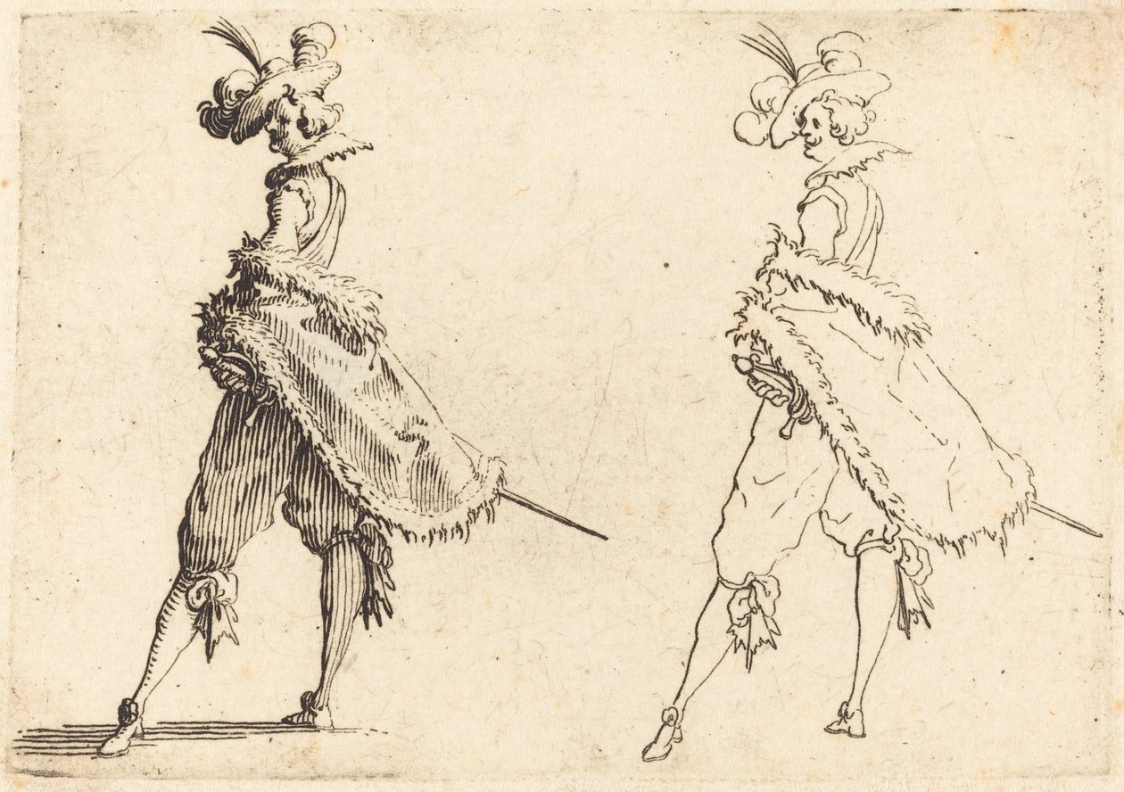 Gentleman Pohled ze strany od Jacques Callot